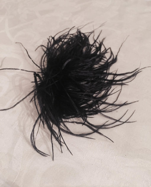 Cherry Chau Black Feather Hair clip
