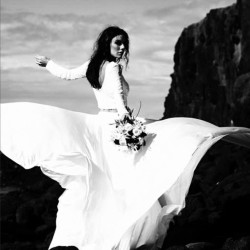 Theia Bridal Marlena Skirt with Ruby Top and Pearl Belt